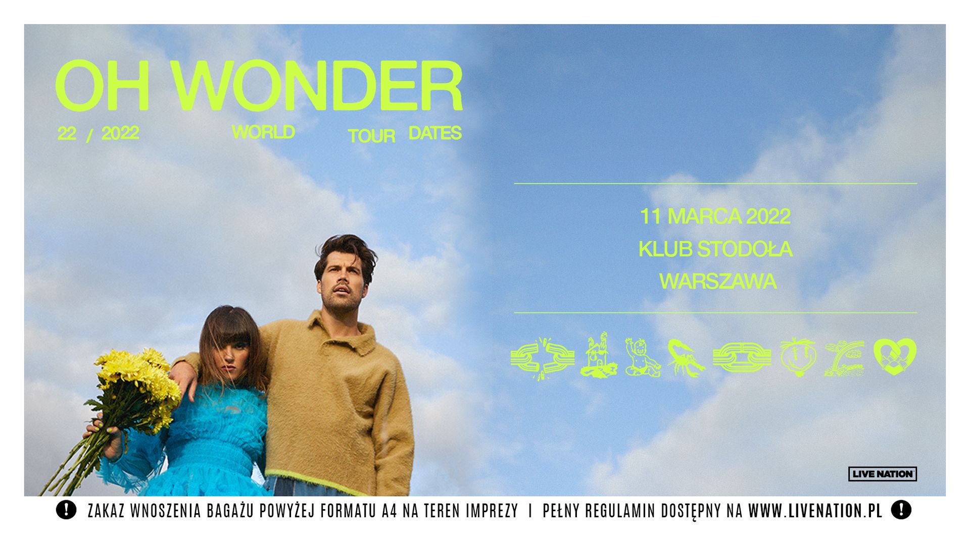 Bilety kolekcjonerskie - Oh Wonder: Wear Your Crown Tour