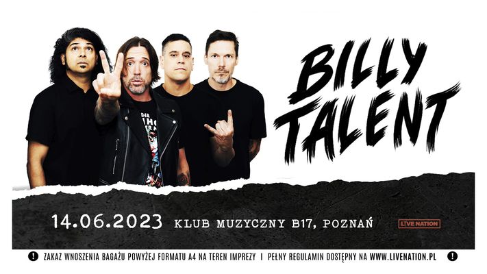 Bilety kolekcjonerskie - Billy Talent