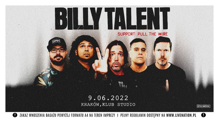 Bilety kolekcjonerskie - Billy Talent