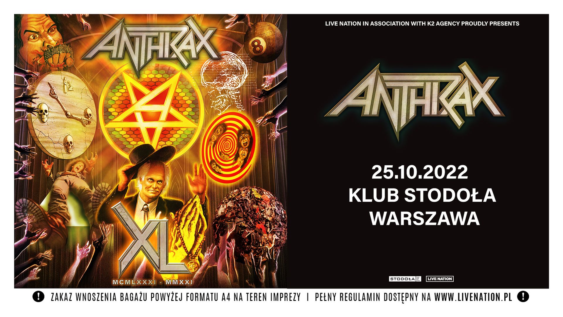 Bilety kolekcjonerskie - Anthrax