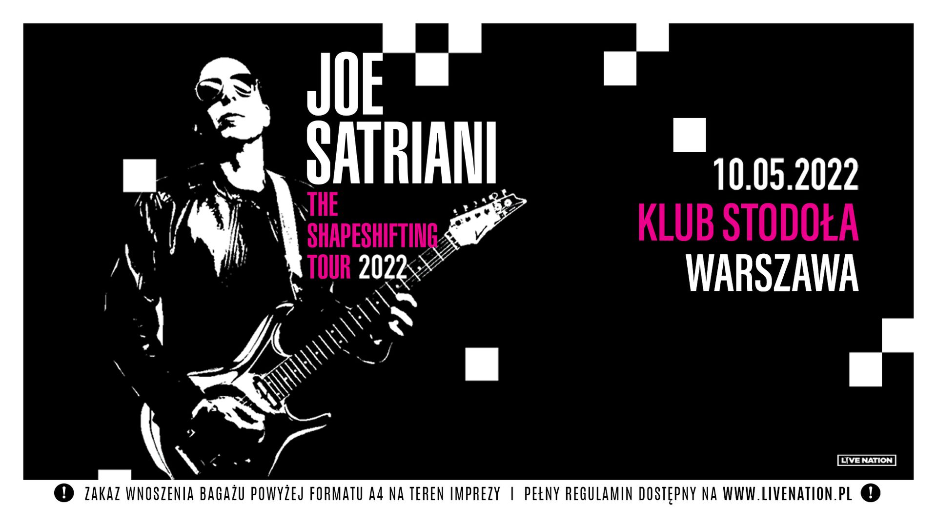 Bilety kolekcjonerskie - Joe Satriani