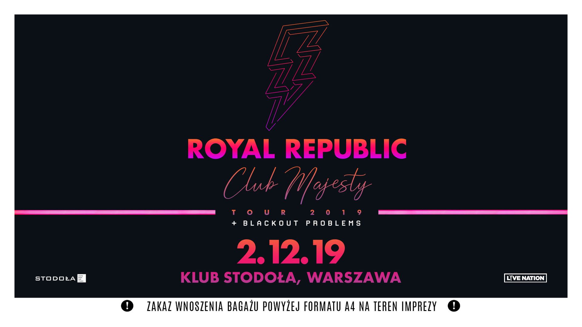 Bilety kolekcjonerskie - Royal Republic