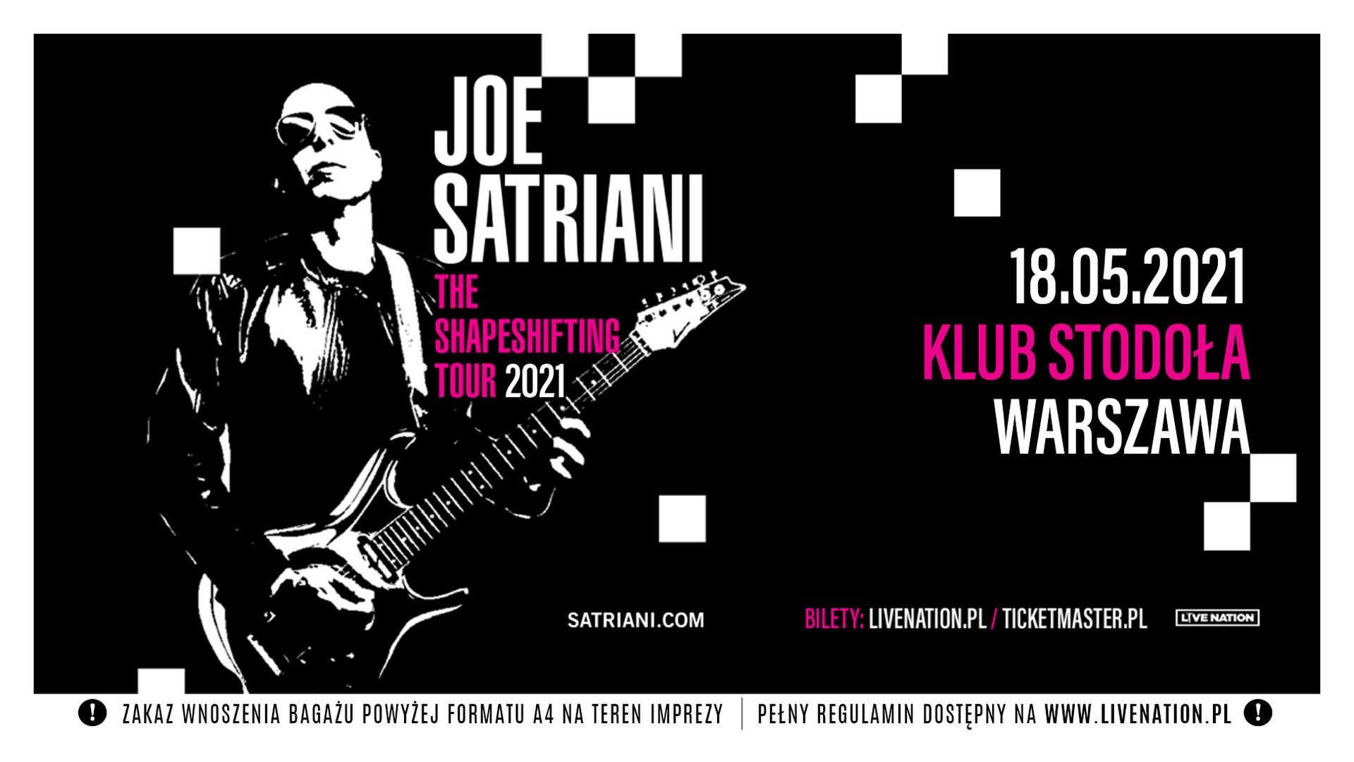 Bilety kolekcjonerskie - Joe Satriani