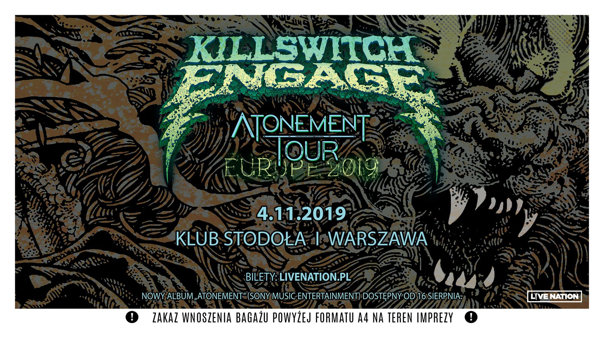 Bilety kolekcjonerskie - Killswitch Engage