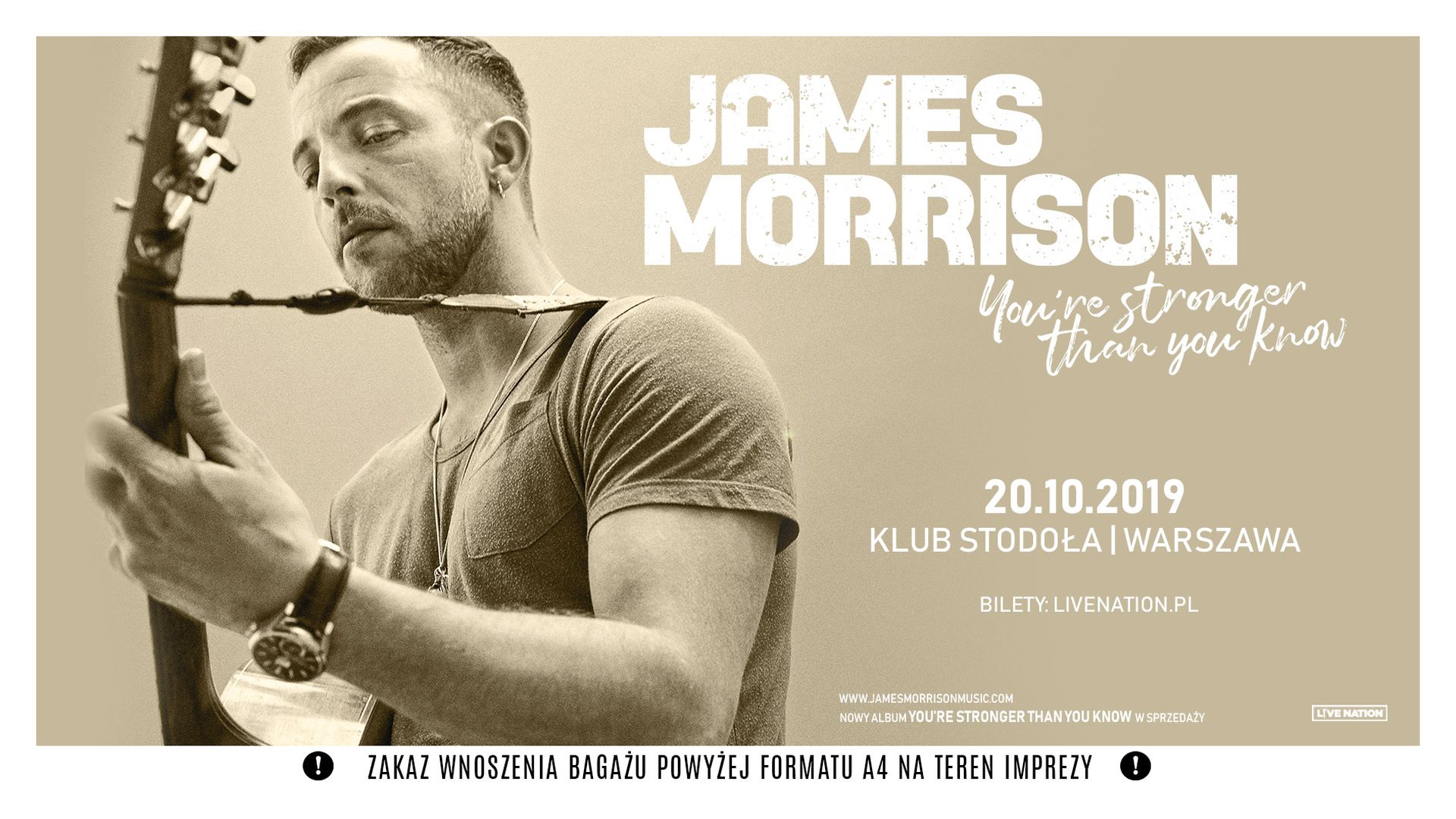 Bilety kolekcjonerskie - James Morrison