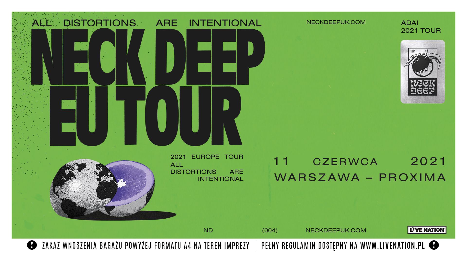 Bilety kolekcjonerskie - Neck Deep