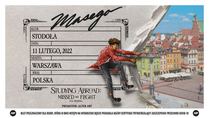 Bilety kolekcjonerskie - Masego: Studying Abroad Tour