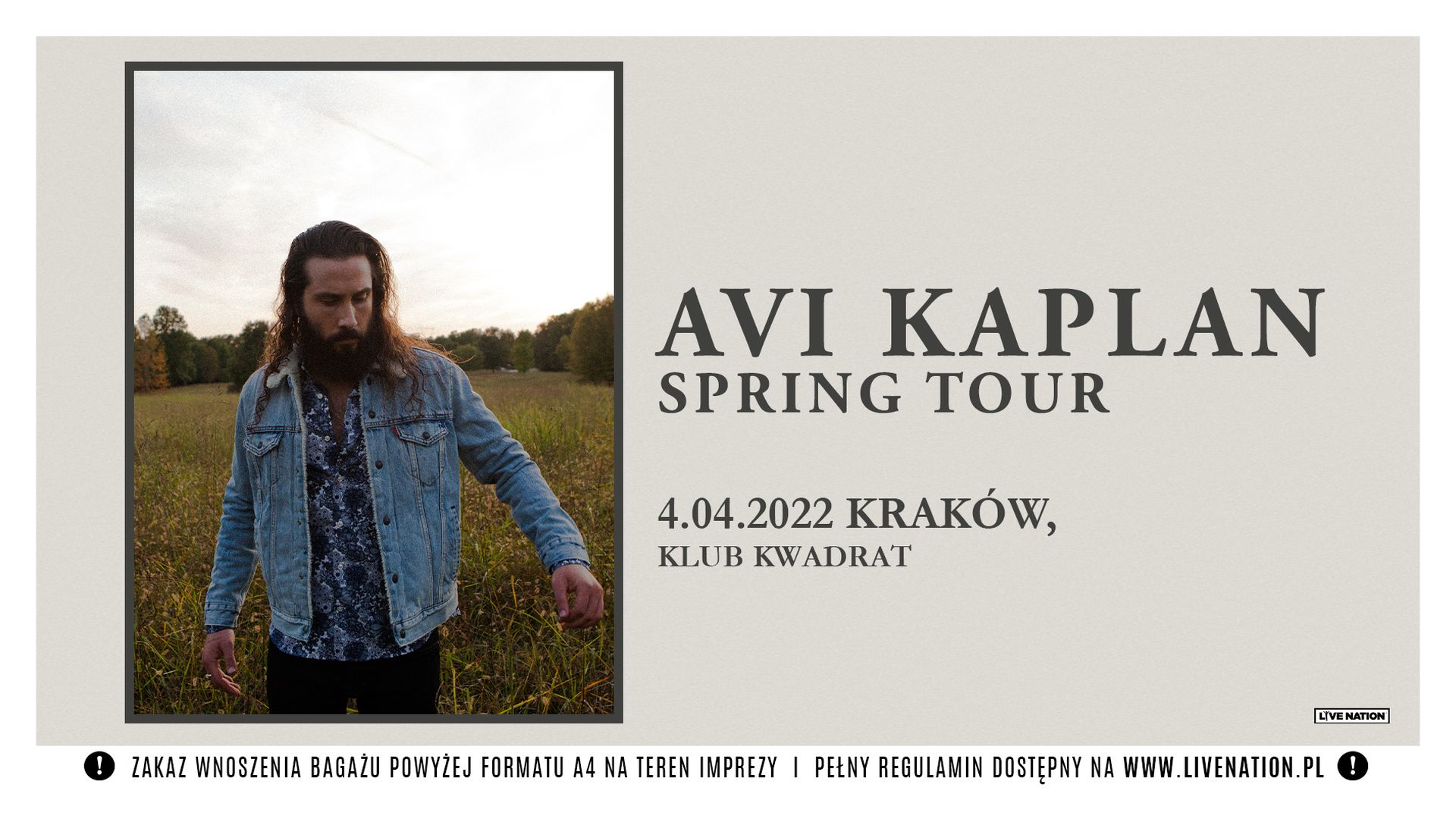 Bilety kolekcjonerskie - Avi Kaplan