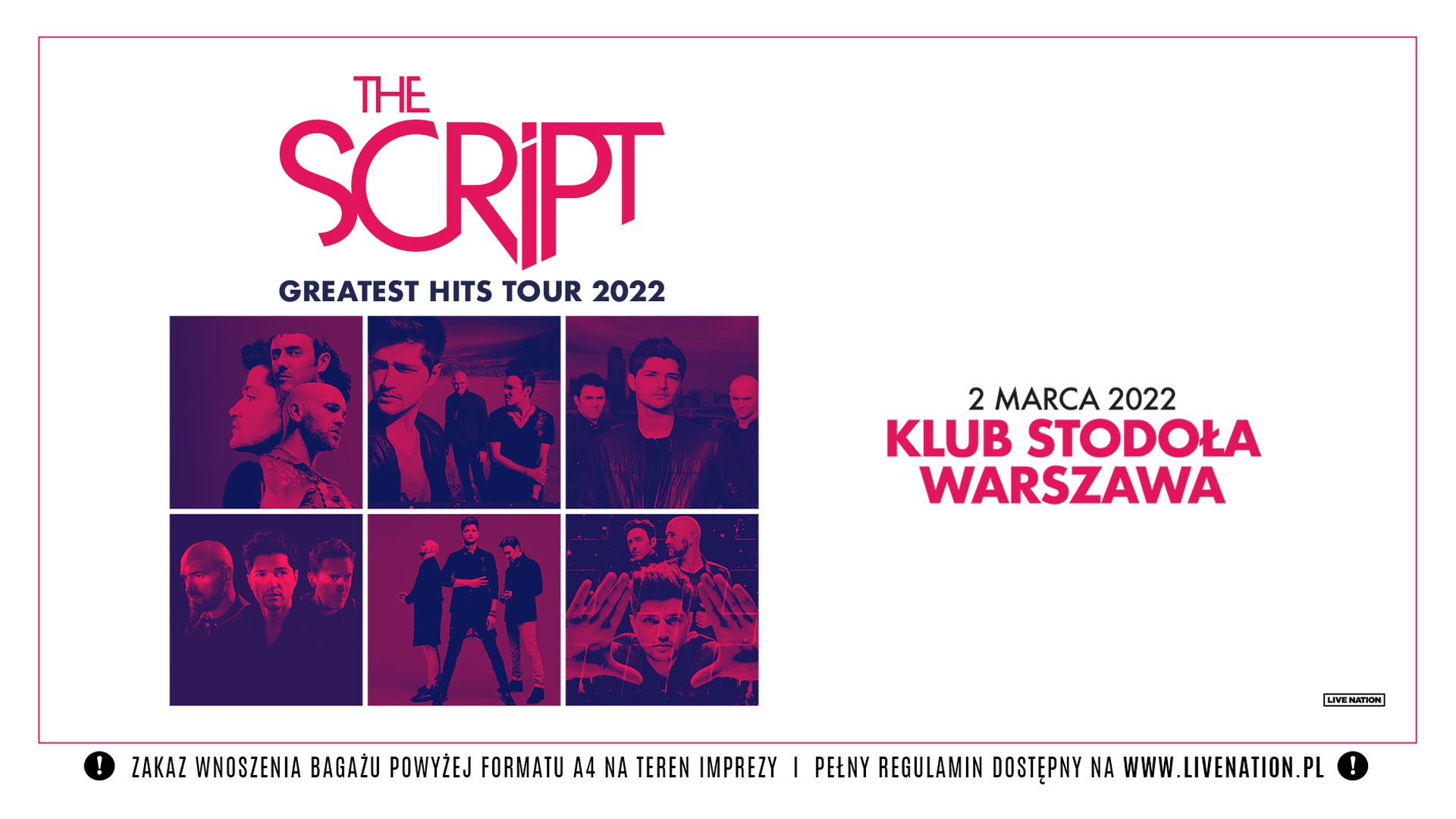 Bilety kolekcjonerskie - The Script