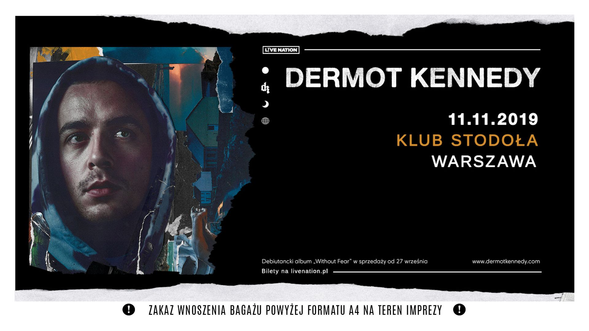 Bilety kolekcjonerskie - Dermot Kennedy