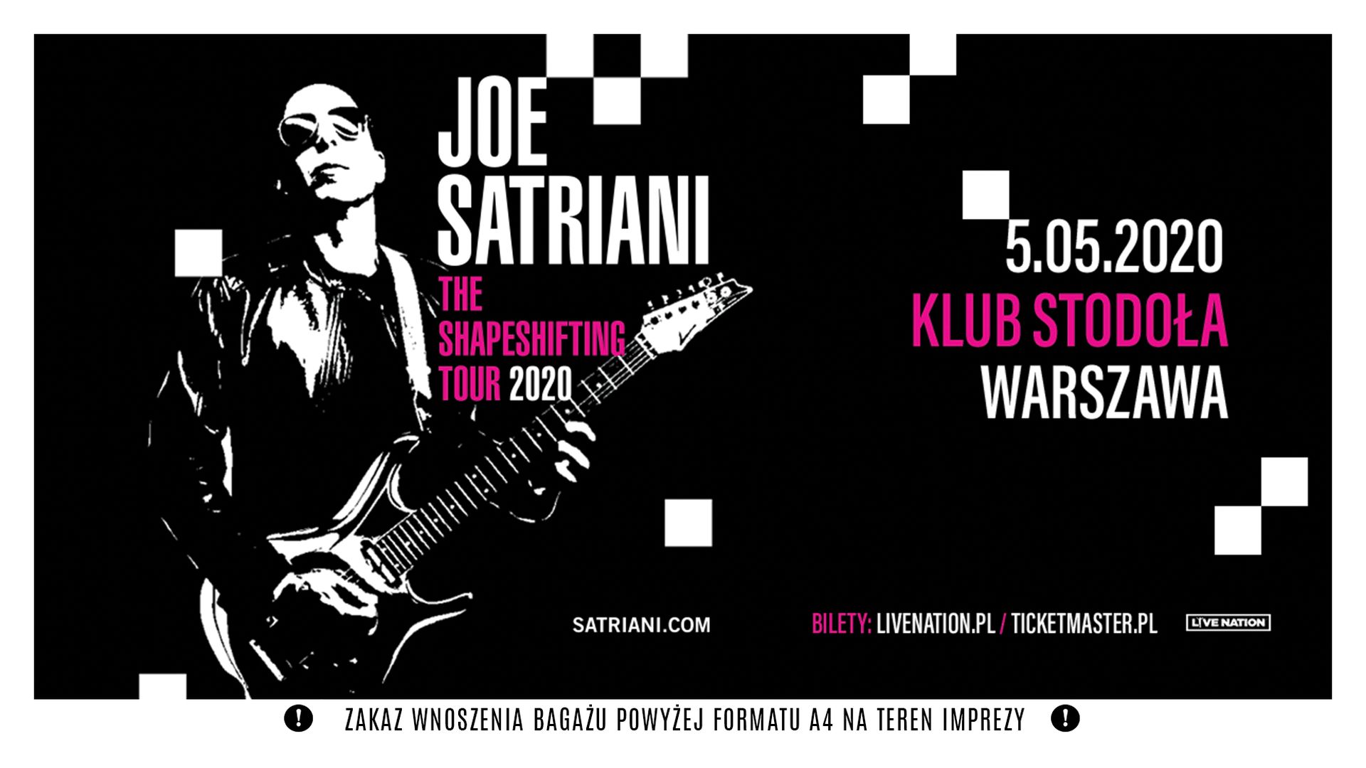 Bilety kolekcjonerskie - Joe Satriani