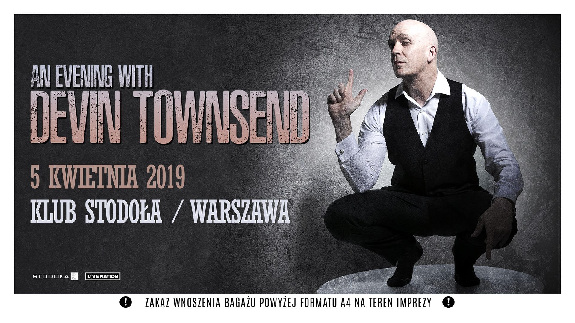 Bilety kolekcjonerskie - An Evening with Devin Townsend