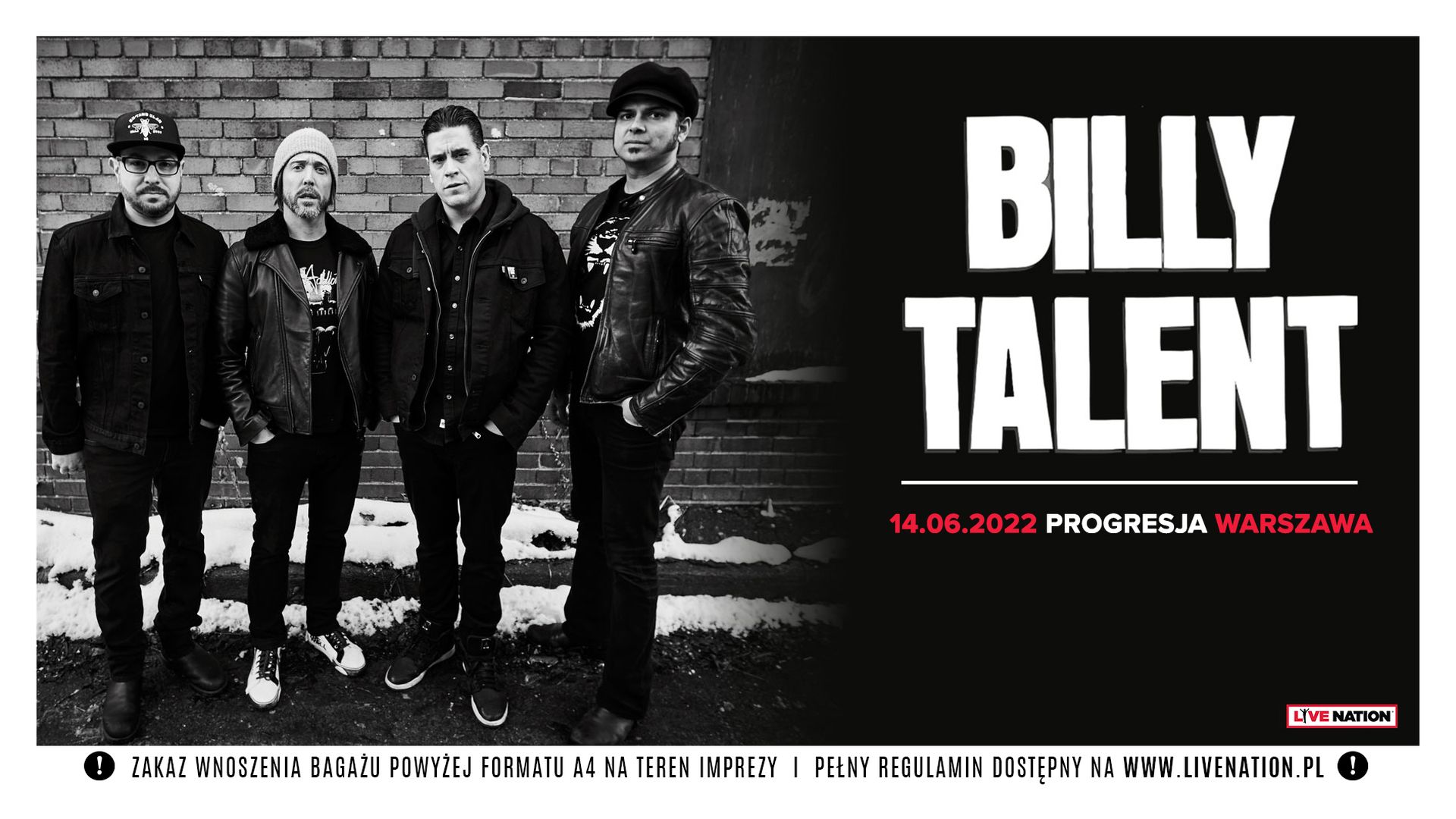 Bilety kolekcjonerskie - Billy Talent