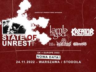 Bilety na wydarzenie Lamb Of God, Kreator Lamb Of God, Kreator - bilety