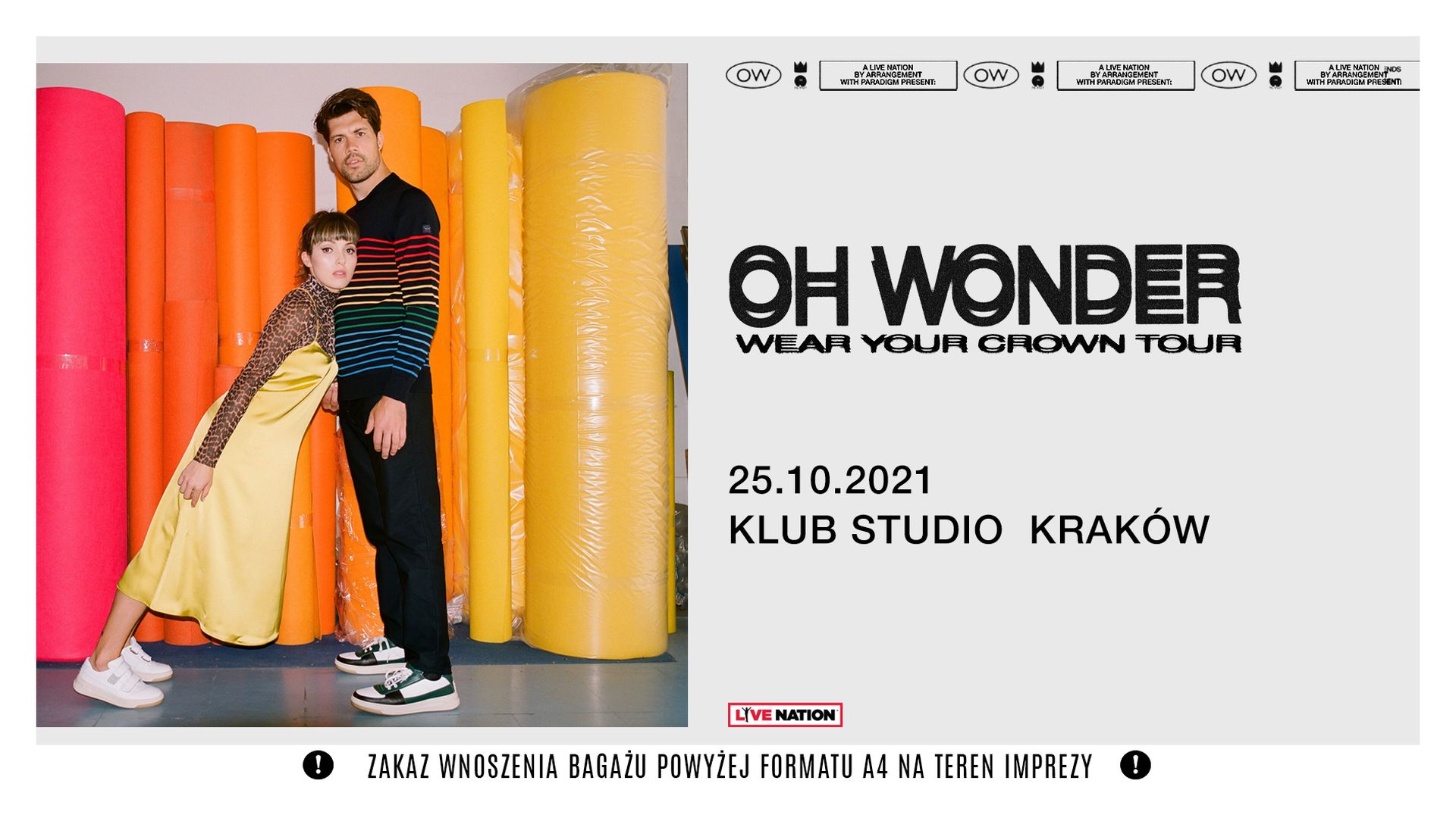 Bilety kolekcjonerskie - Oh Wonder: Wear Your Crown Tour