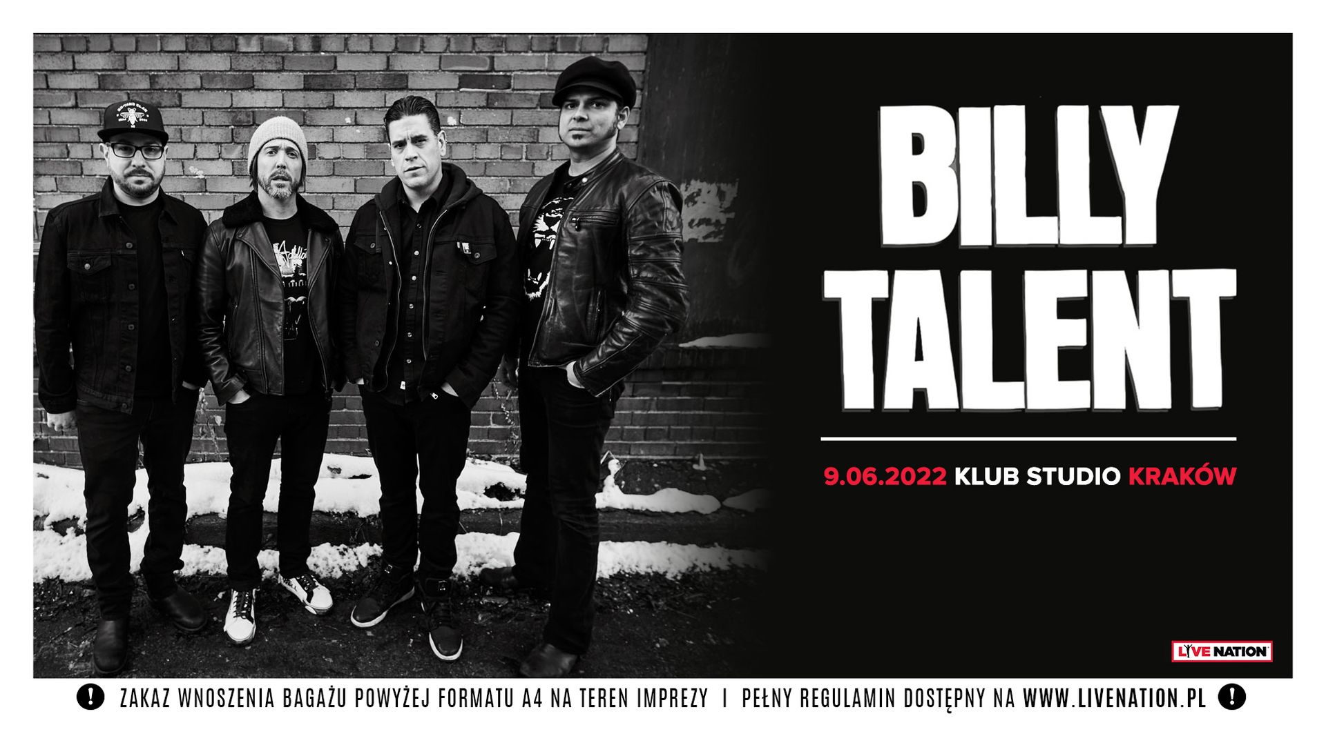 Bilety kolekcjonerskie - Billy Talent