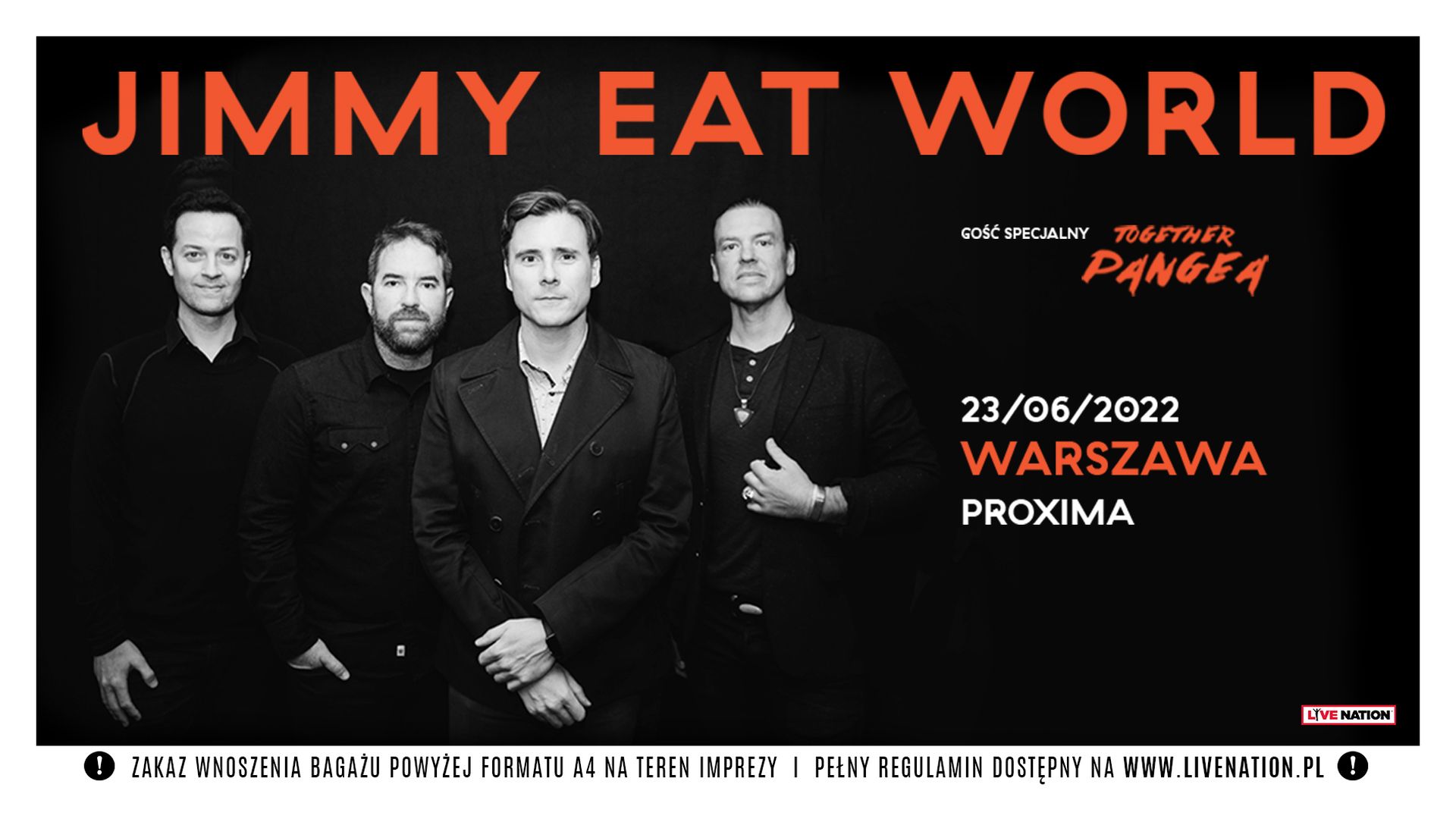 Bilety kolekcjonerskie - Jimmy Eat World