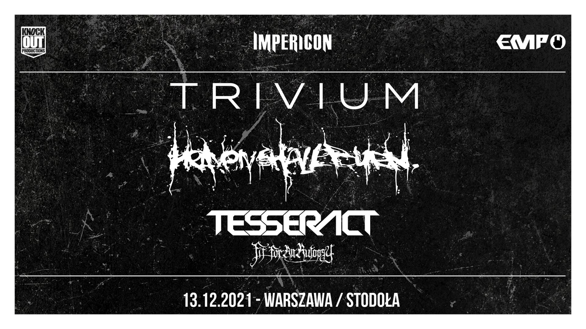 Bilety kolekcjonerskie - Trivium + Heaven Shall Burn + Tesseract + Fit For An Autopsy