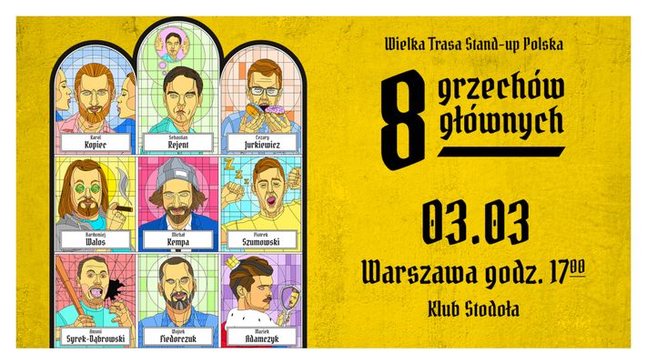Bilety kolekcjonerskie - WIELKA TRASA STAND-UP POLSKA „Osiem grzechów głównych”